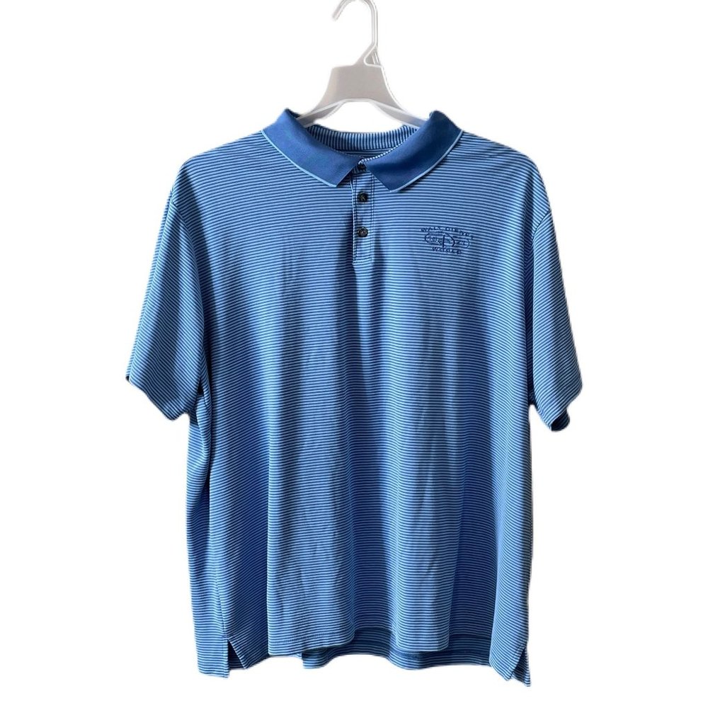 Walt Disney World Men’s Blue Striped Polo Size XXL